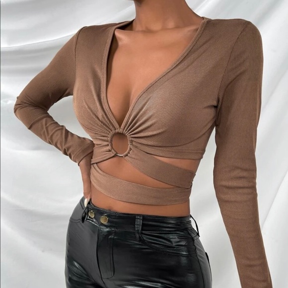 SHEIN Tops - Brown crop top